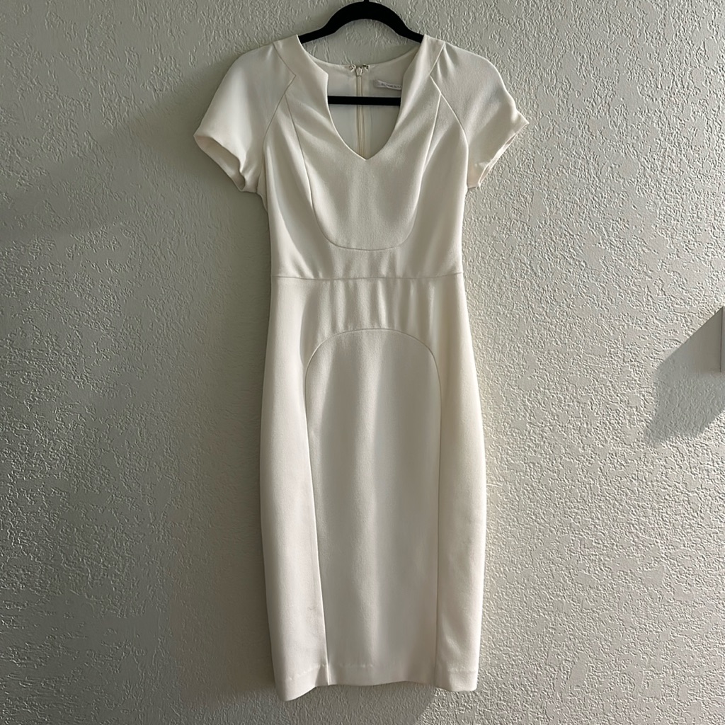 Black Halo Cap Sleeve Dress (Courthouse Wedding)